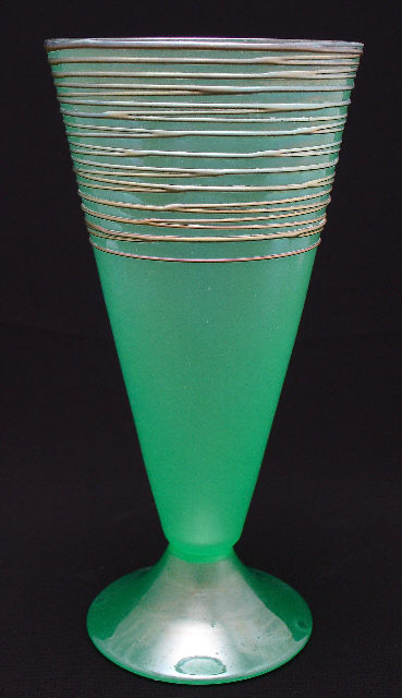 6034 - Iridized Green Jade Iridescent Vase