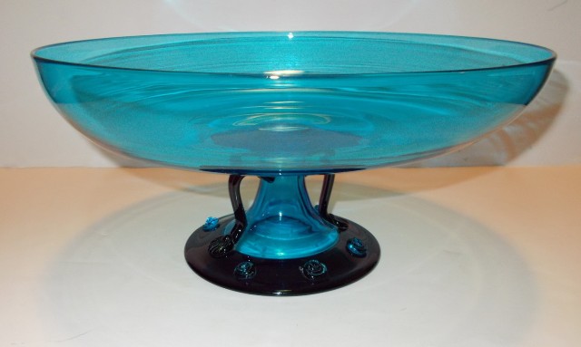 6037 - Celeste Blue Transparent Bowl