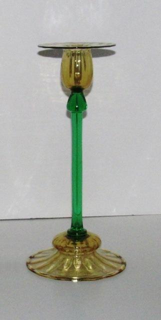 6044 - Amber Transparent Candlestick