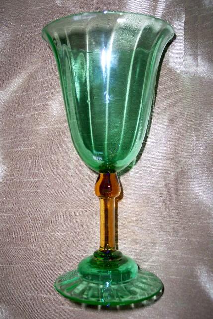 6052 - Pomona Green Transparent Goblet