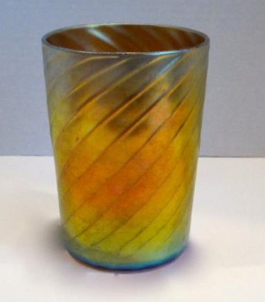 6053 - Gold Aurene Iridescent Vase