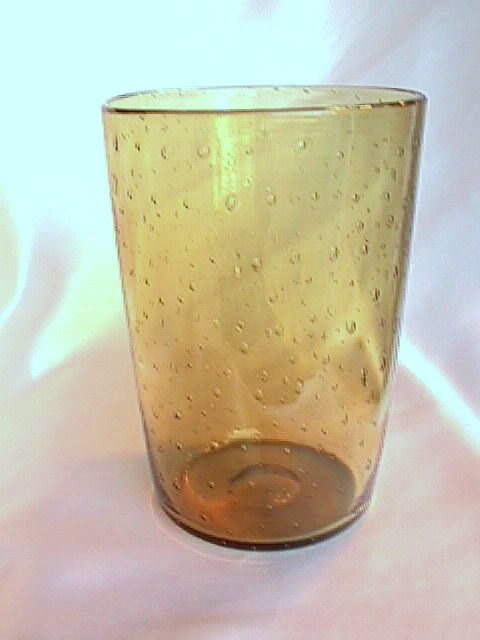 6053 - Amber Transparent Vase