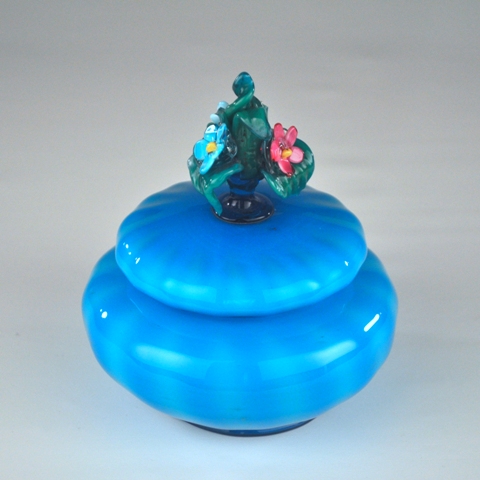 6075 - Light Blue Jade Jade Puff Box