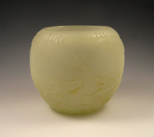 6078 - Alabaster Acid Etched Vase