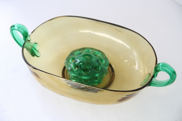 6081 - Amber Transparent Bowl