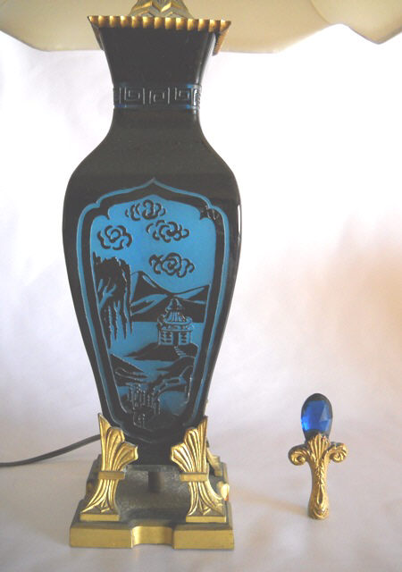 6097 - Acid Etched Vase/Lamp