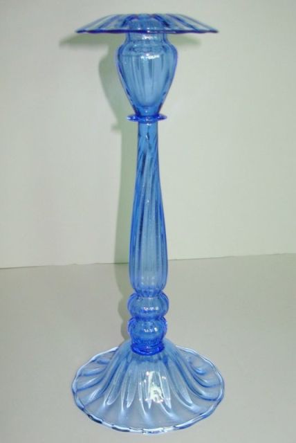 6110 - French Blue Transparent Candlestick