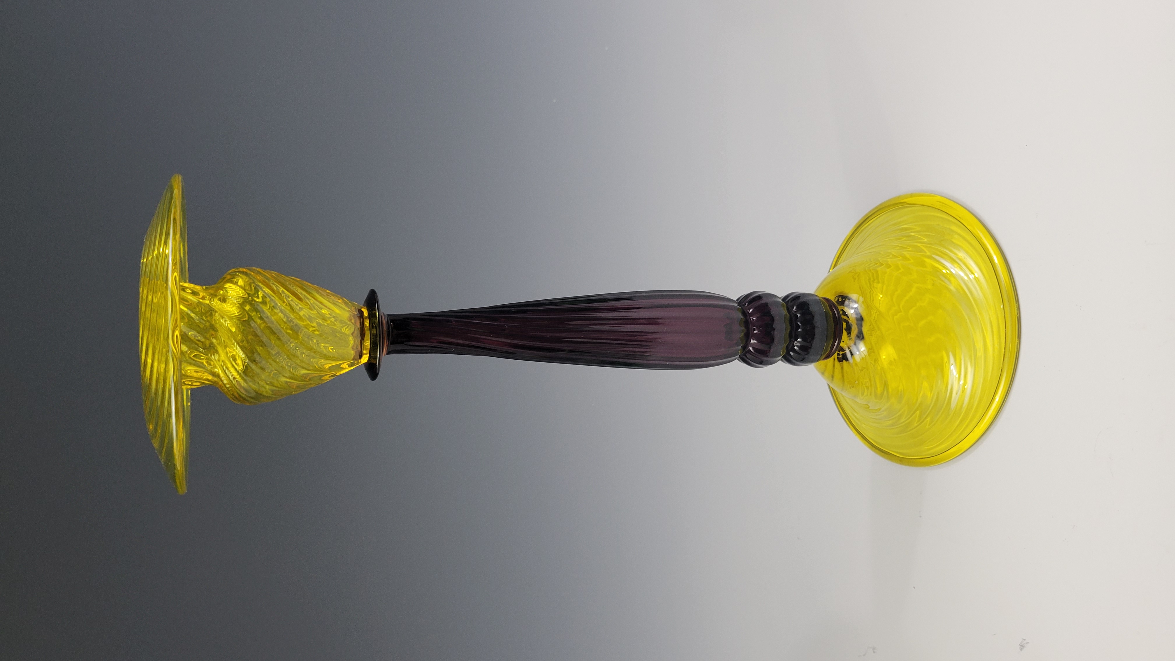 6110 - Bristol Yellow Transparent Candlestick