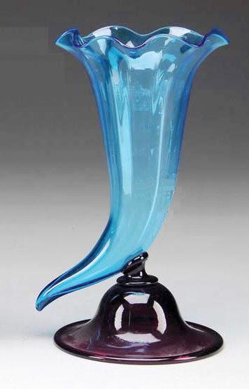 6119 - Celeste Blue Transparent Vase