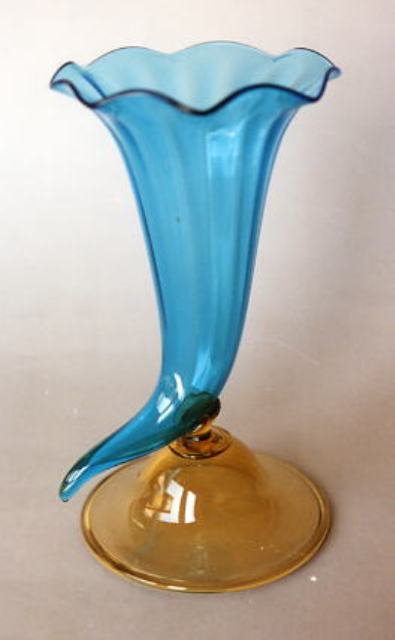 6119 - Celeste Blue Transparent Vase