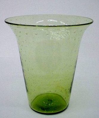 6123 - Spanish Green Transparent Vase