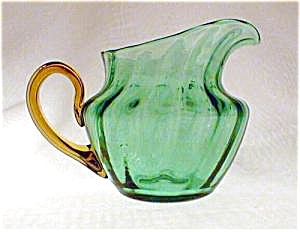 6140 - Pomona Green Transparent Cream Pitcher