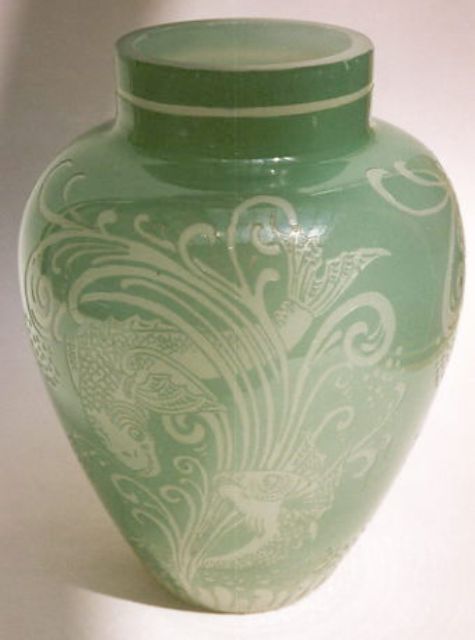 6148 - Acid Etched Vase