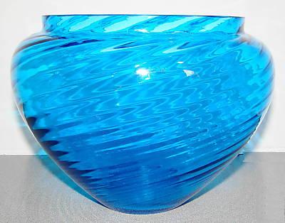 6214 - Celeste Blue Transparent Vase