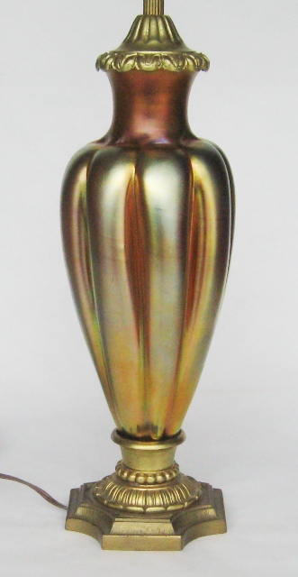 6217 - Gold Aurene Iridescent Vase/Lamp