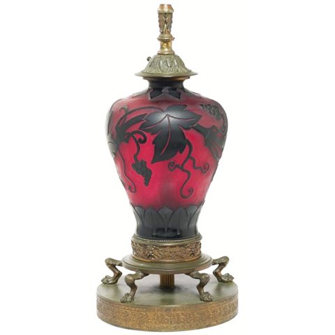 8554 - Acid Etched Vase/Lamp