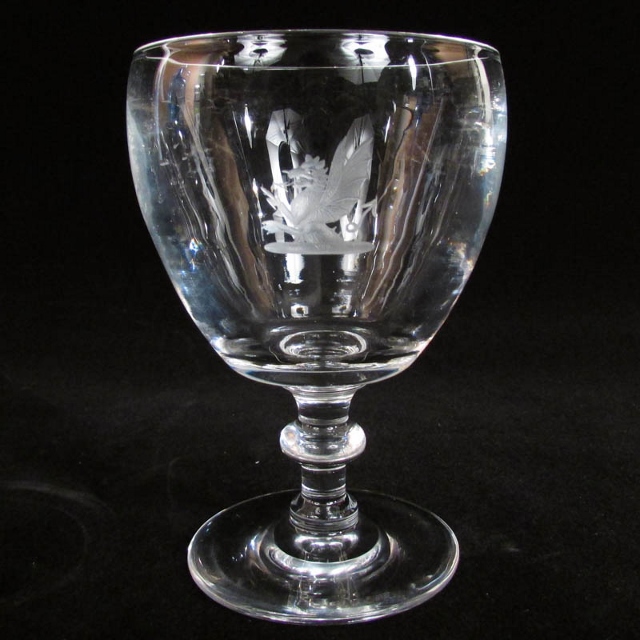 6268 - Colorless Engraved Goblet