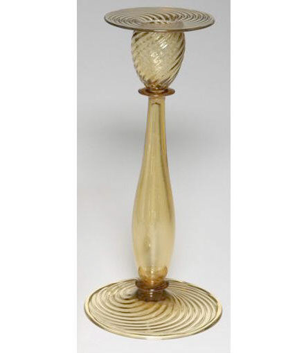 6270 - Amber Transparent Candlestick