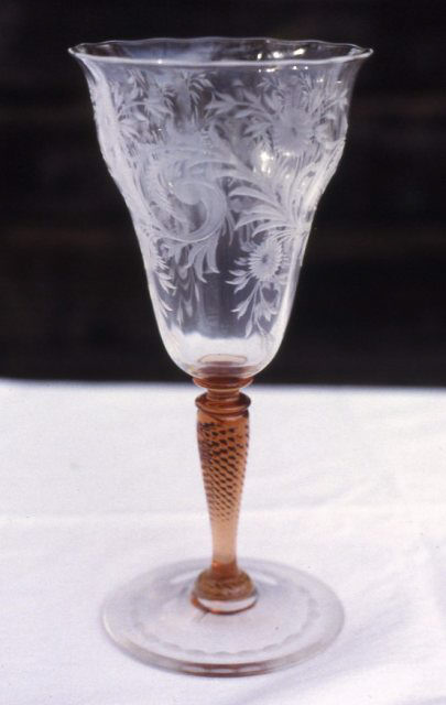 6277 - Colorless Engraved Goblet