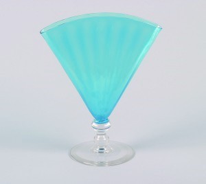 6287 - Celeste Blue Transparent Vase