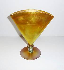 6287 - Gold Aurene Iridescent Vase