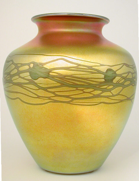6299 - Gold Aurene Iridescent Vase