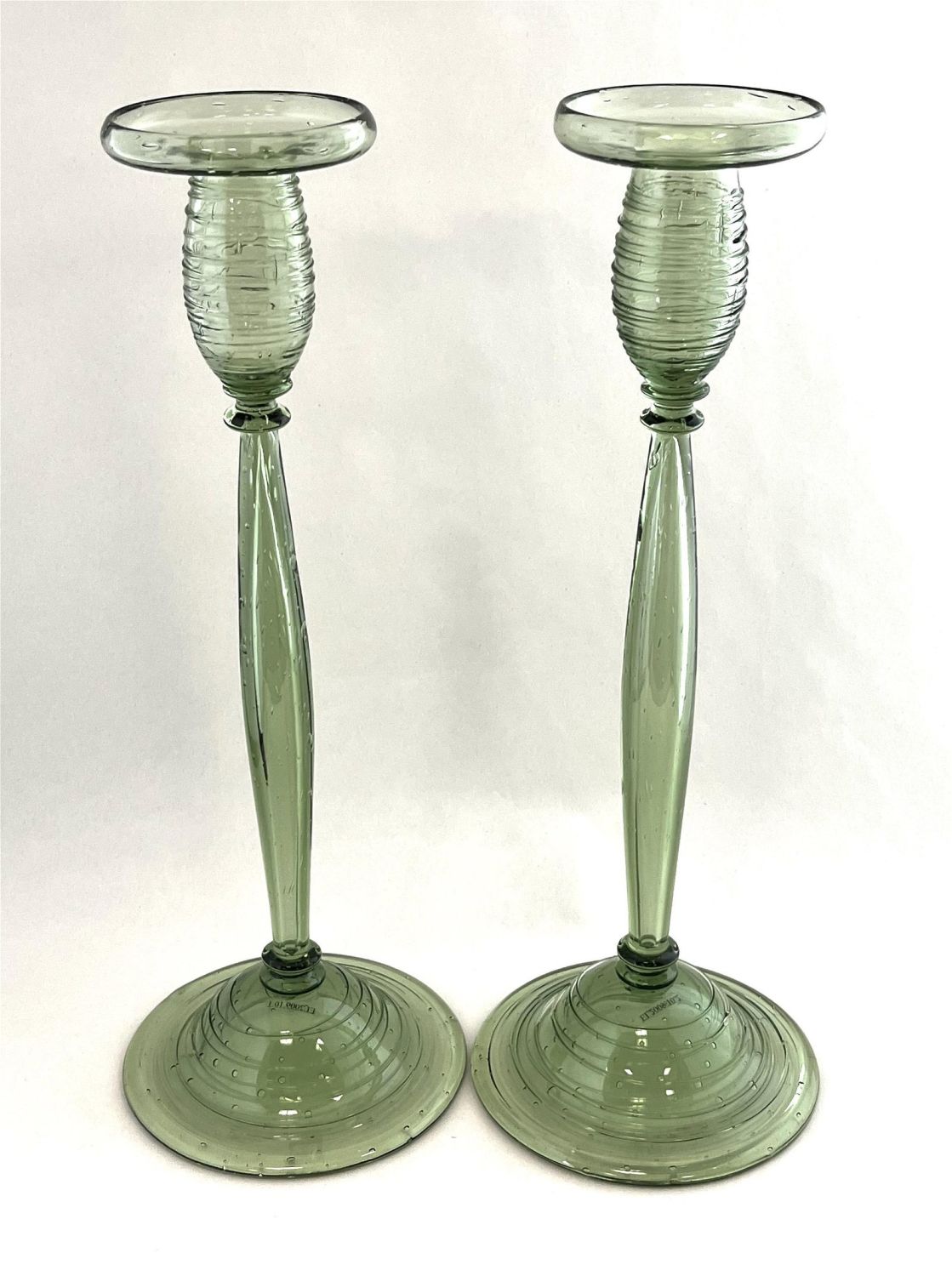 6356 - Spanish Green Transparent Candlestick