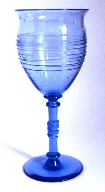 6358 - French Blue Transparent Goblet