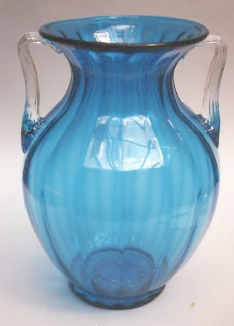 6370 - Celeste Blue Transparent Vase