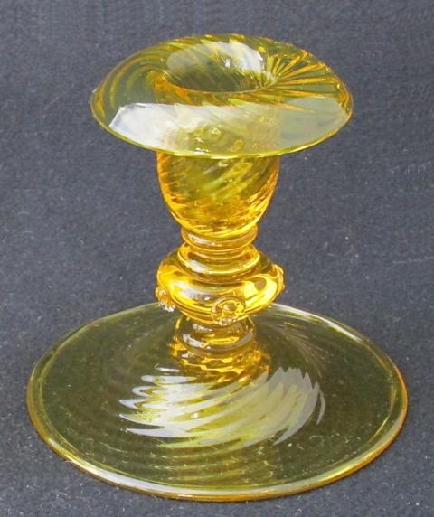 6384 - Bristol Yellow Transparent Candlestick