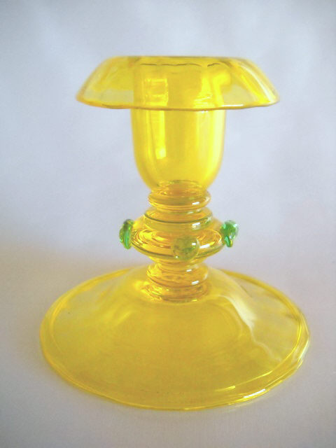 6384 - Bristol Yellow Transparent Candlestick