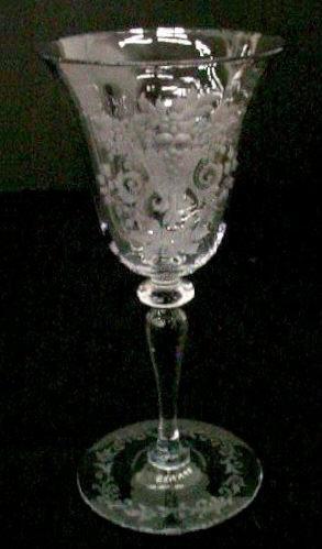 6401 - Colorless Engraved Goblet