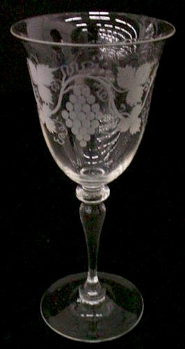 6401 - Colorless Engraved Goblet