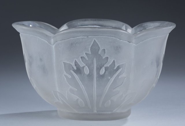 6415 - Colorless Acid Etched Bowl