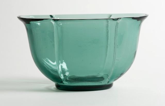 6415 - Antique Green Transparent Bowl