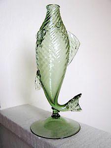 6421 - Spanish Green Transparent Vase