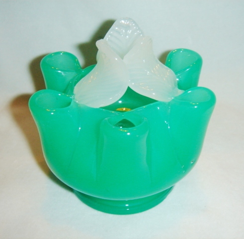 6448 - Green Jade Jade Flower Block