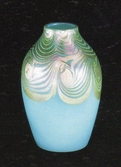 645 - Turquoise Iridescent Vase