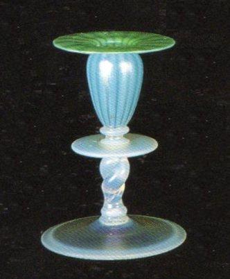 6465 - Oriental Jade Iridescent Candlestick