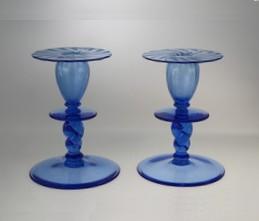6465 - French Blue Transparent Candlestick