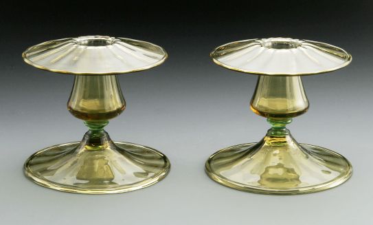 6466 - Amber Transparent Candlestick