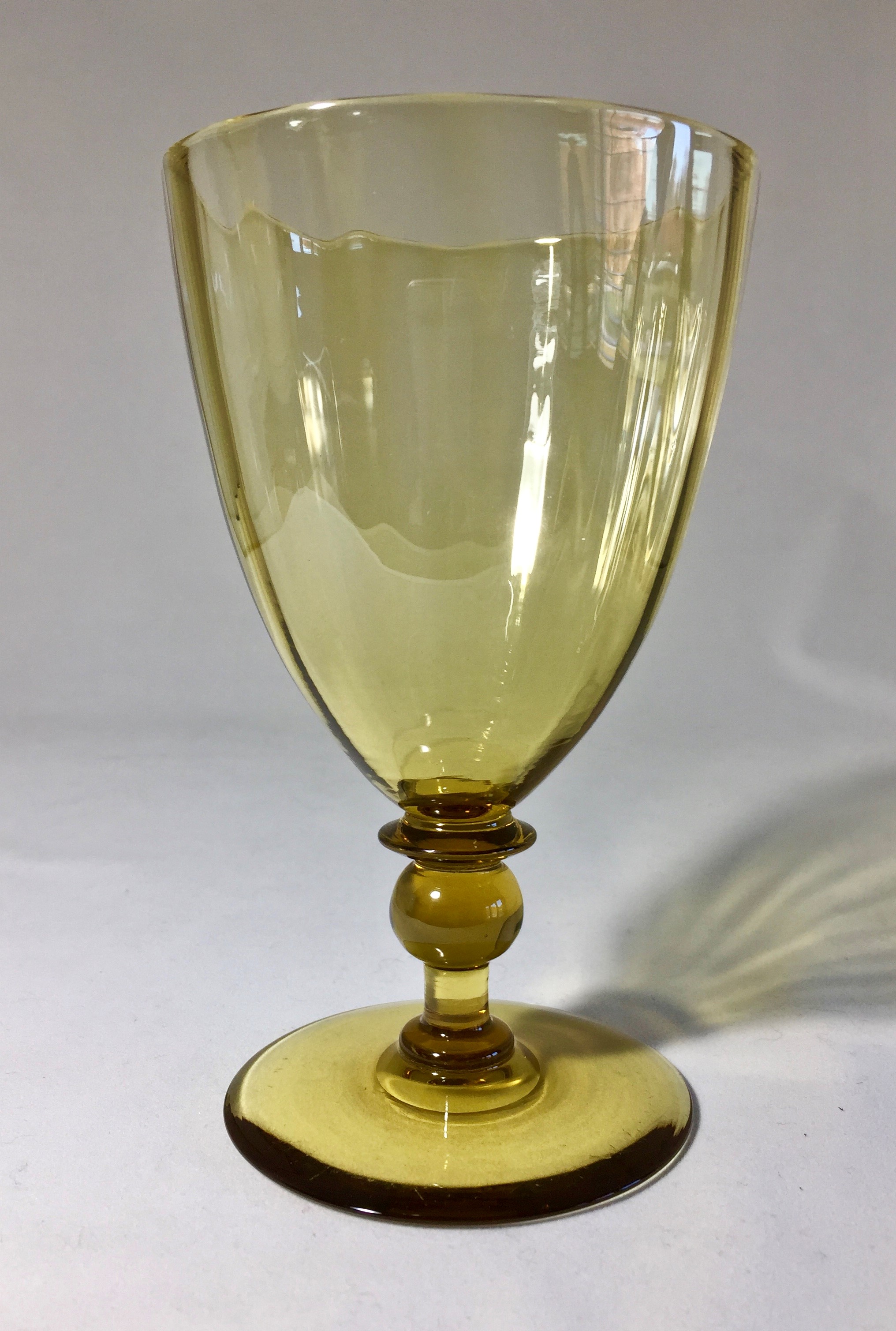 6476 - Amber Transparent Goblet