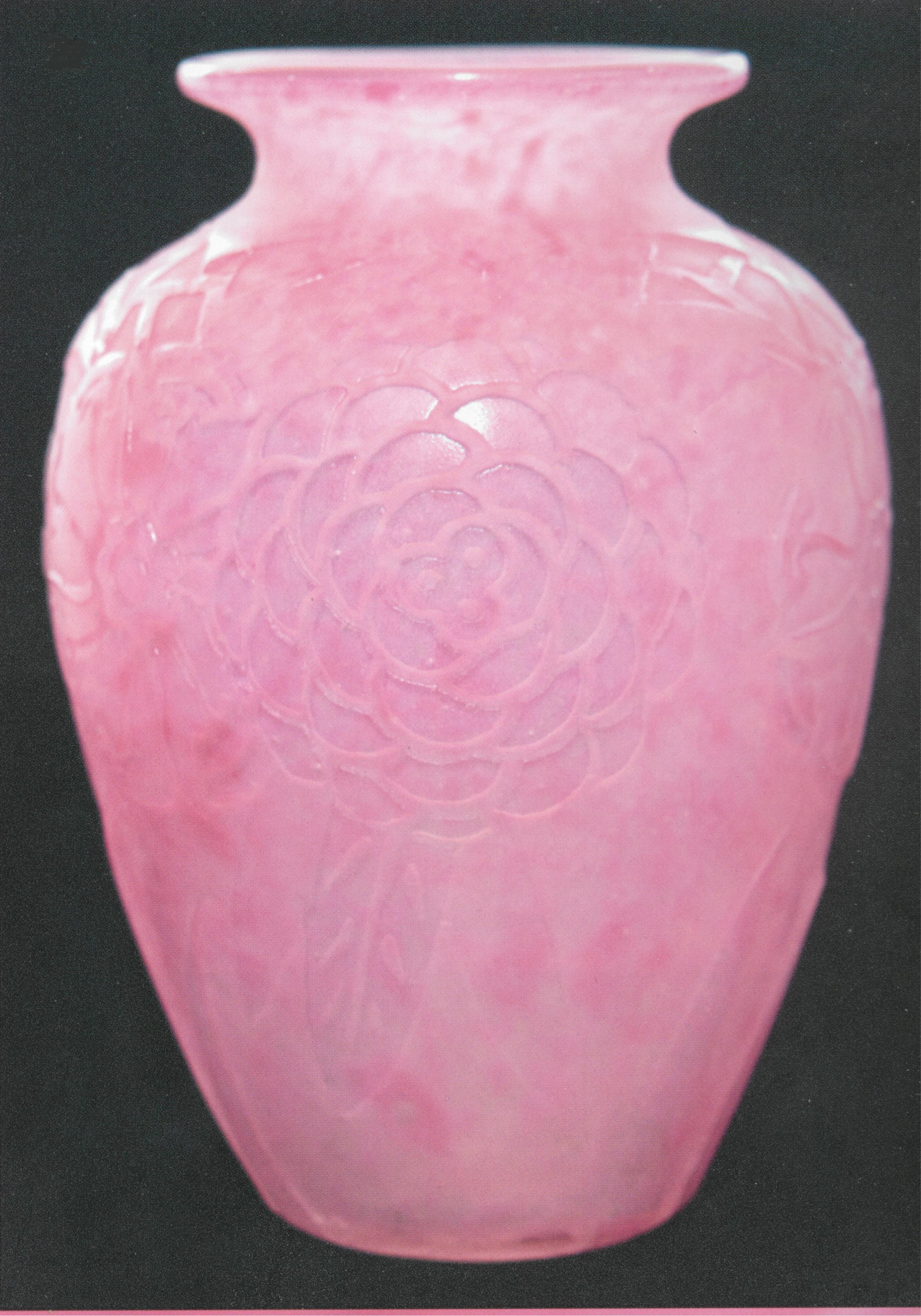 6501 - Rose Quartz Acid Etched Vase