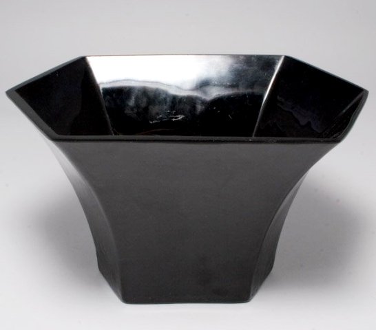 6508 - Mirror Black Translucent Vase
