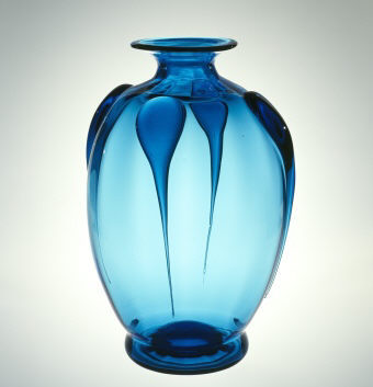 6585 - Celeste Blue Transparent Vase