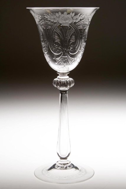 6596 - Colorless Engraved Goblet