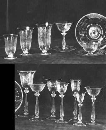 6596 - Unknown Engraved Stemware Set