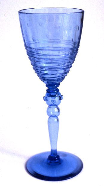 6603 - French Blue Transparent Goblet