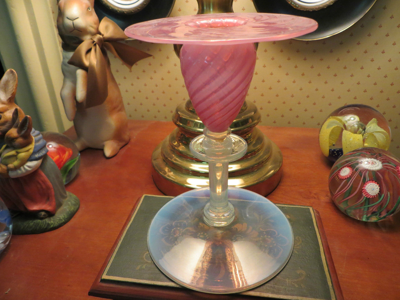 6614 - Oriental Poppy Translucent Candlestick