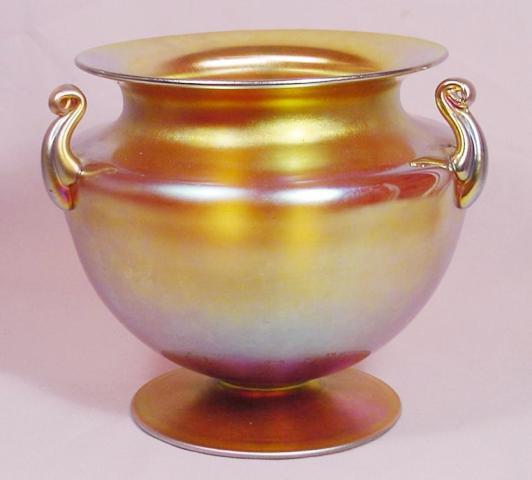 6627 - Gold Aurene Iridescent Vase